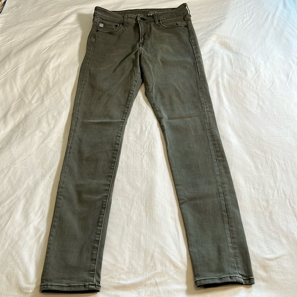 H&M &Denim Shaping High Regular Waisted Skinny Jeans Green Size 30 / 32